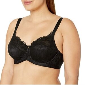 Curvy Couture Black Lace Bra